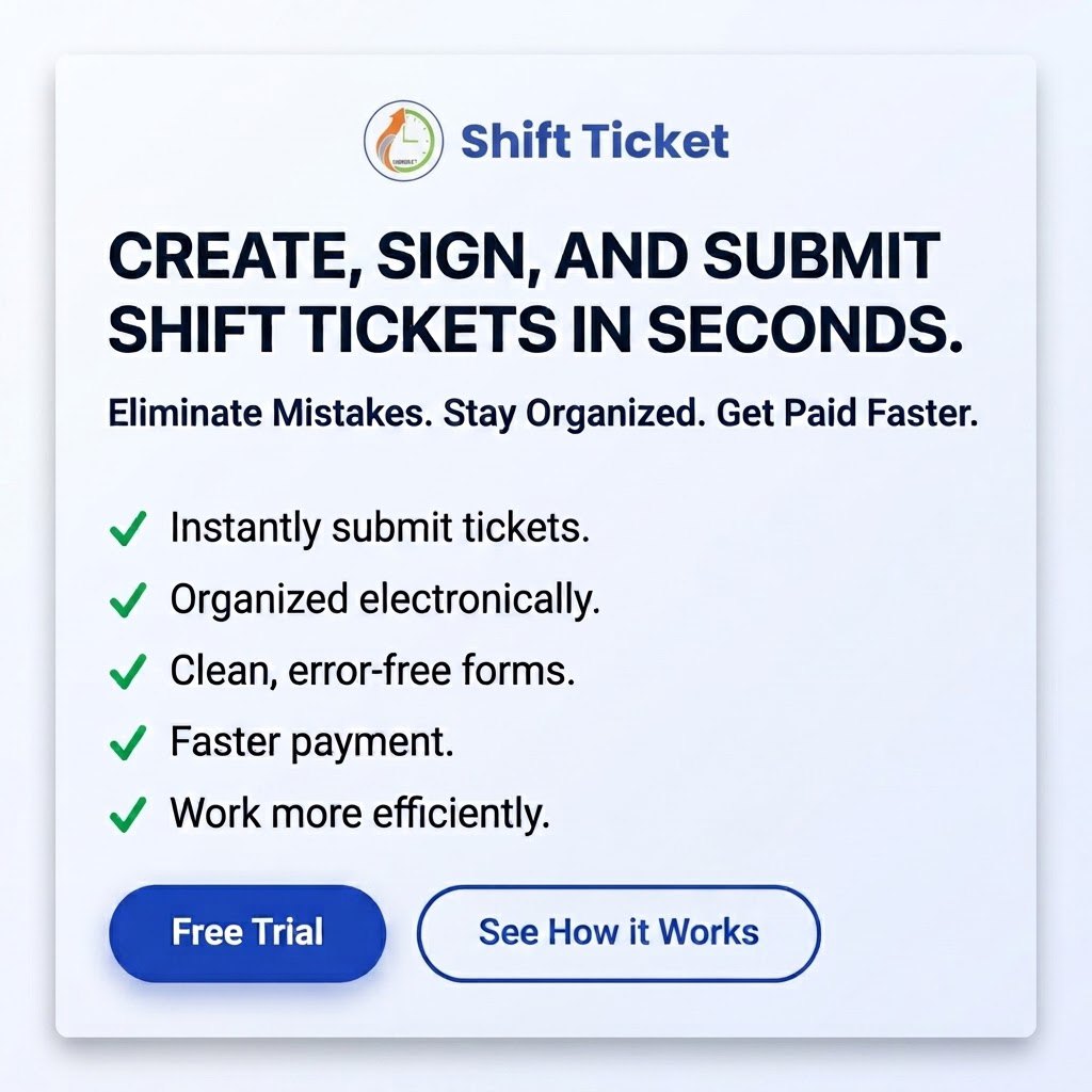 ShiftTicket — create, sign, and submit shift tickets in seconds.